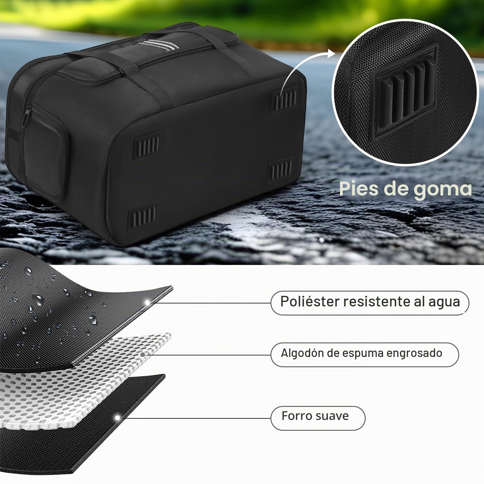 Funda de transporte suave compatible con DJI Power 1000 fuente de alimentación portátil, funda de almacenamiento para accesorios de energía al aire libre