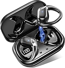 chalvh Ecouteurs Bluetooth sans Fil Sport, Écouteur avec Micro, IP7 Étanche