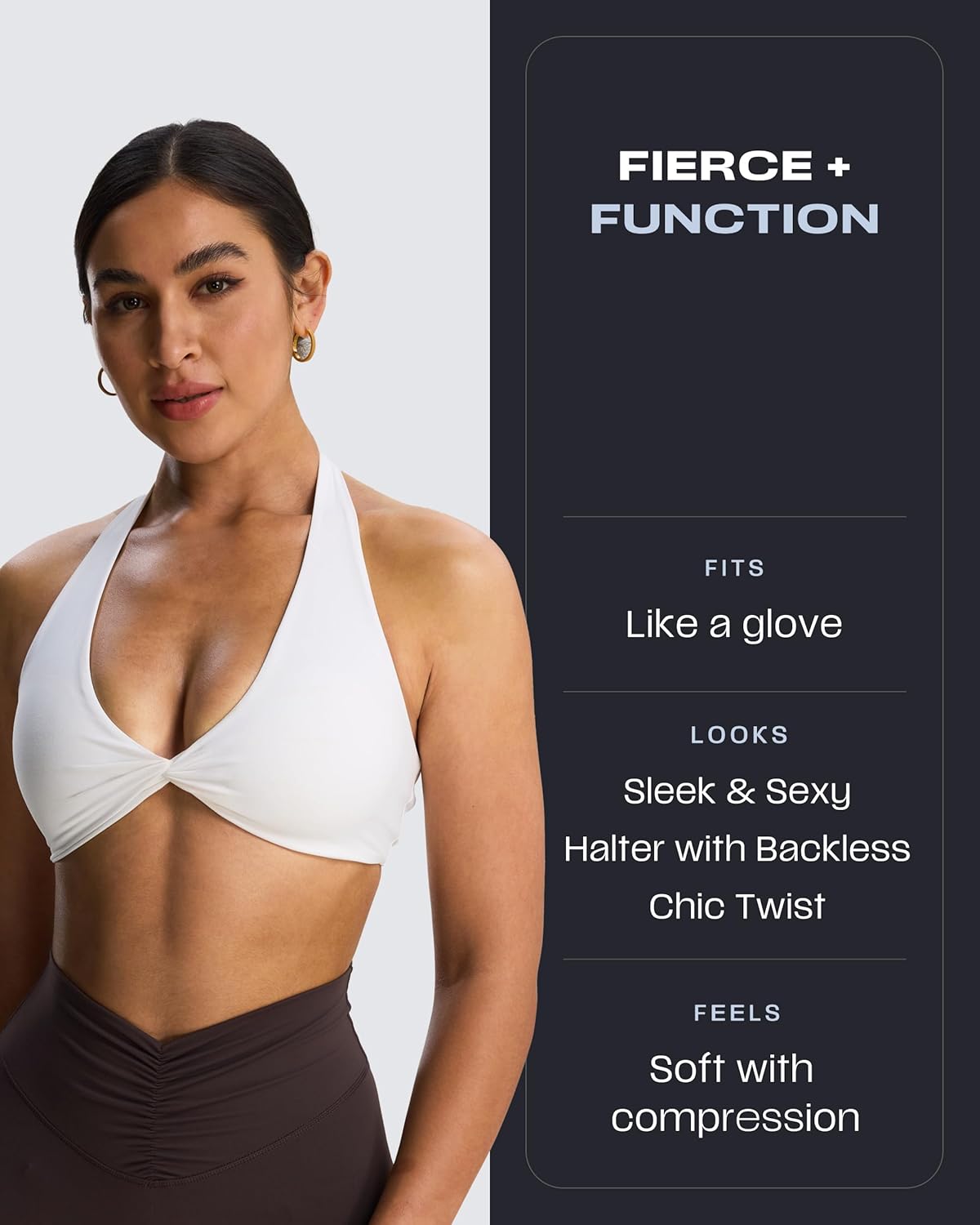 Aoxjox Women's Workout Halter Sport Bras Fitness Rosie Bra Yoga Crop Tank - Image 5