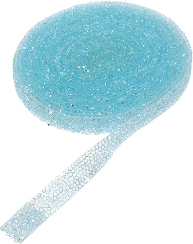 Milisten 1 rollo de cintas de diamantes de imitación autoadhesivas, rollo de cinta de diamante, cinta brillante de diamantes de imitación, cintas