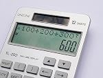Nouveau, affichage de deux lignes, calculatrice de bureau. 30 Mémoires, Calculatrice avec Grande LCD pour le foyer & Utilisation bureautique, 4,5×7 pouce (argent)