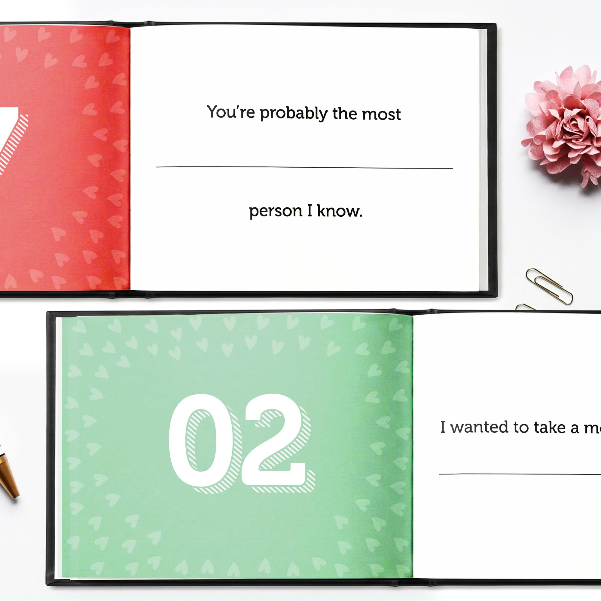 Książka What I Love about You - Prezenty walentynkowe dla niego, dla niej - wypełnij pustą książkę dla mężczyzn, chłopaka, męża, kobiet, dziewczyny, żony, niego, dla niej - prezenty dla par na