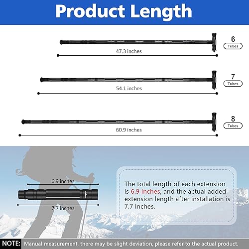 Miniatura 5 de aiGear Hiking Walking Stick with 3 Survival Tool Tactical Walking Staff Adjustable Outdoor Trekking Poles for Survival Camping Hiking