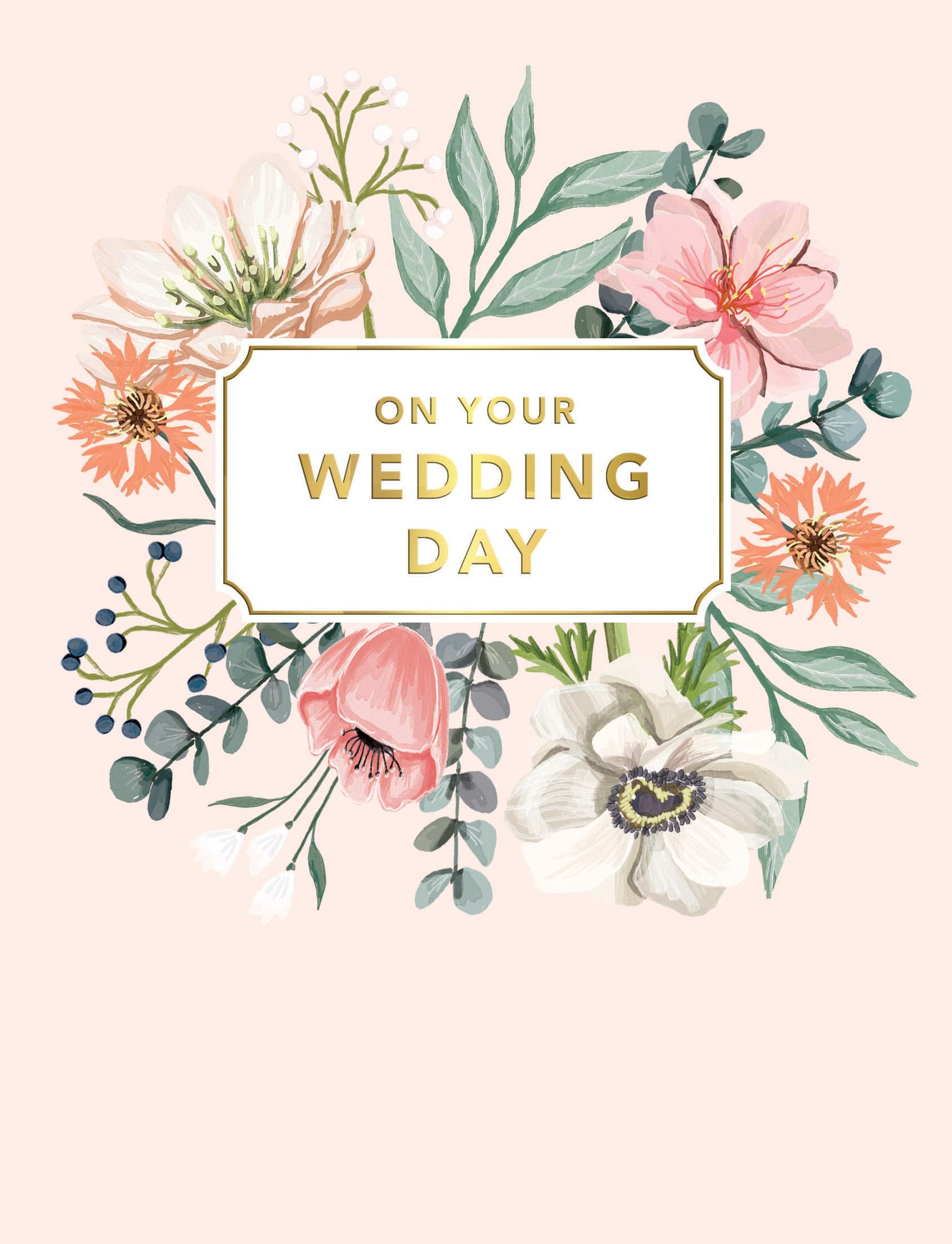 Classic On Your Wedding Day Card - 8 x 6 inches - Avant Garde Studios