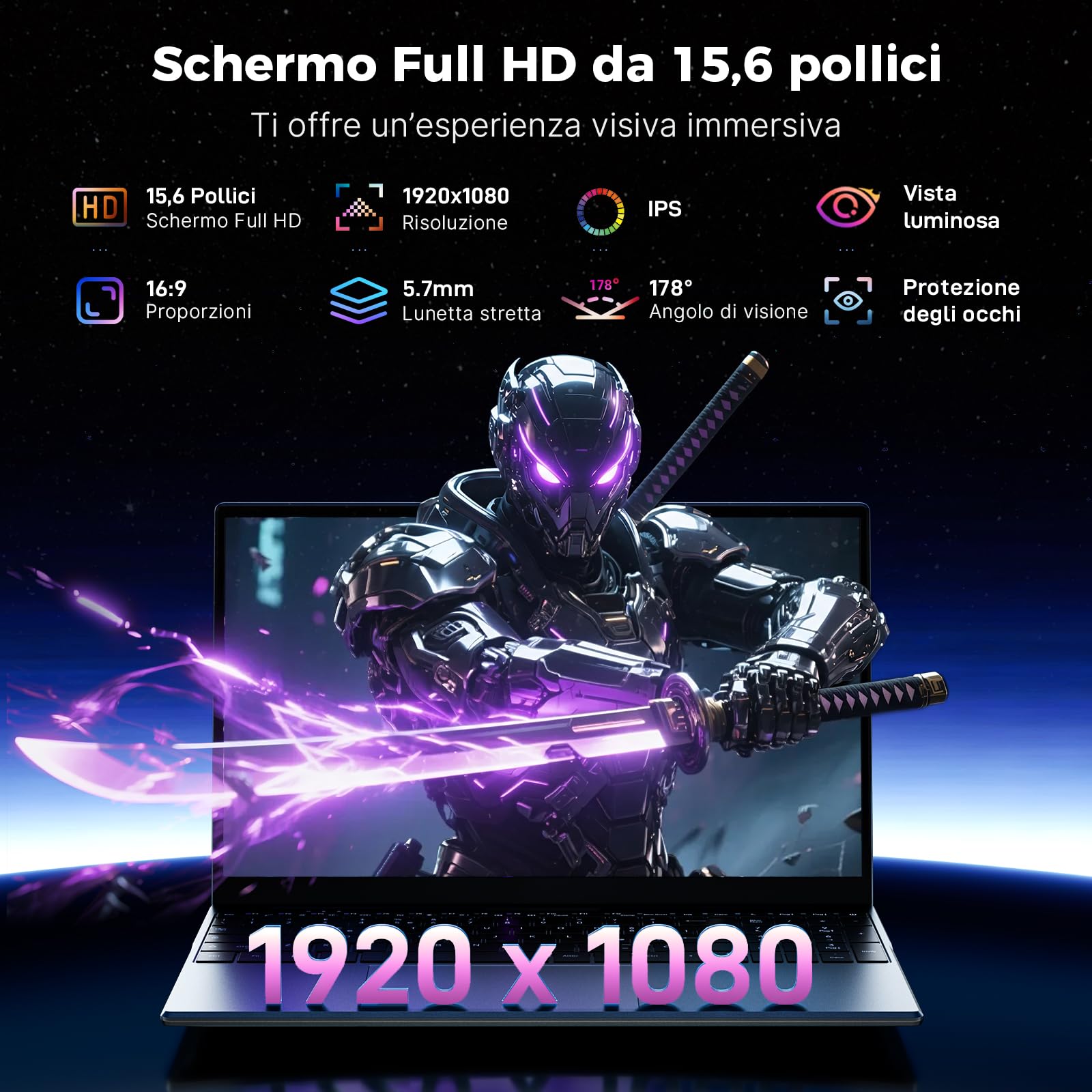 BMAX PC Portatile 15,6 Pollici N95 CPU (Fino a 3,4GHz) 512GB SSD 12GB LPDDR5 Computer Portatile Espandi a 1TB Win 11 Pro Notebook, USB3.2x2, BT5.0, WiFi5 IPS FHD Laptop con Film per Tastiera Italiana