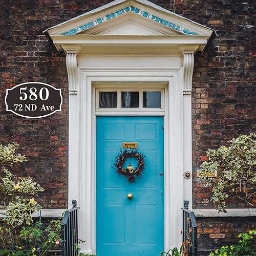 Miniatura 105 de Placa de dirección acrílica personalizada, letrero de dirección horizontal, utilizado para casa, puerta, calle o buzón Hengkuan-2