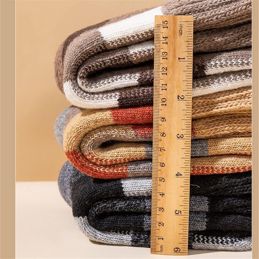 Thermal Winter Man Socks Super Thicker Men's Warm British Checkered Against Cold Male Sock