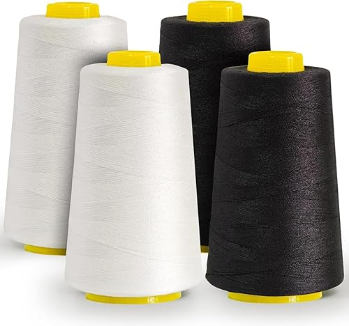 Miniatura 26 de AK Trading - Paquete de 4 conos de hilo de coser multiusos dorados (6000 yardas cada uno) de carretes de hilo de poliéster de alta resistencia