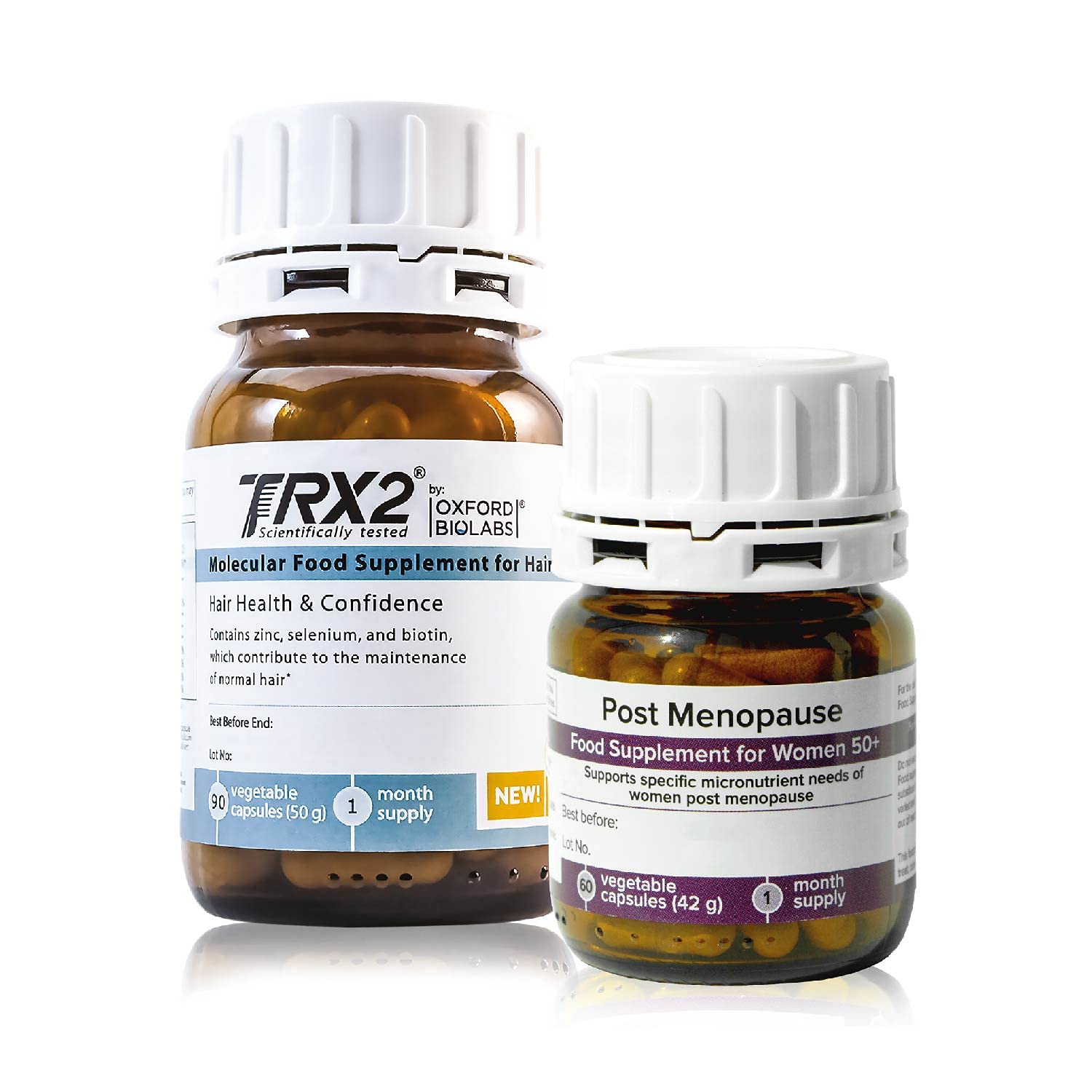 TRX2 Post Menopause Hair Pack – odżywia dojrzałe kobiece włosy – wypadanie włosów – leczenie przerzedzających się włosów z powodu menopauzy – z biotyną – na bazie naturalnej