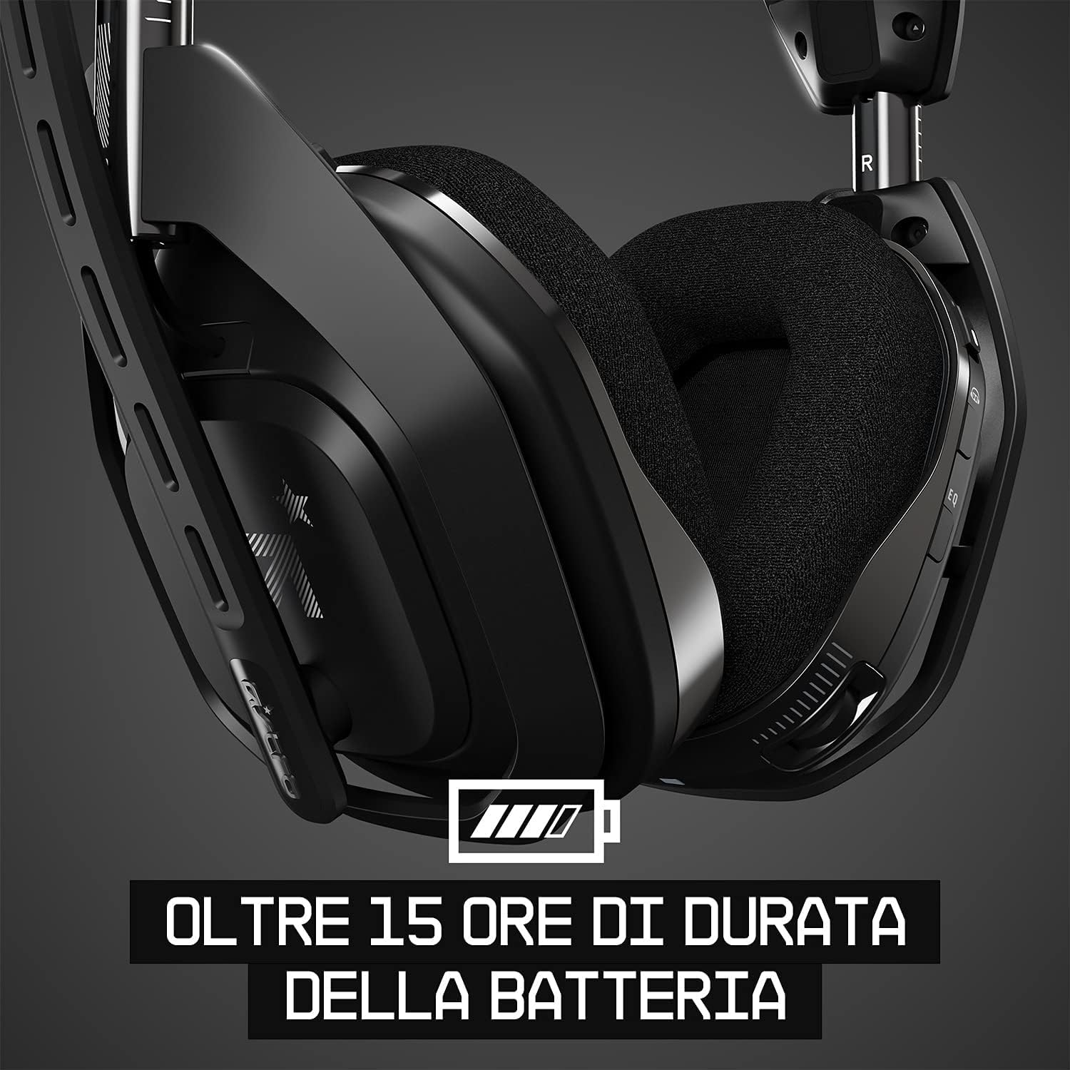 ASTRO Gaming A50 Cuffia wireless + Stazione di ricarica per videogiochi, 4 Gen, Dolby, bilanciamento del suono di gioco e della voce, 2.4 GHz, PS5 (è necessario un adattatore HDMI), PS4, PC/Mac - Nero