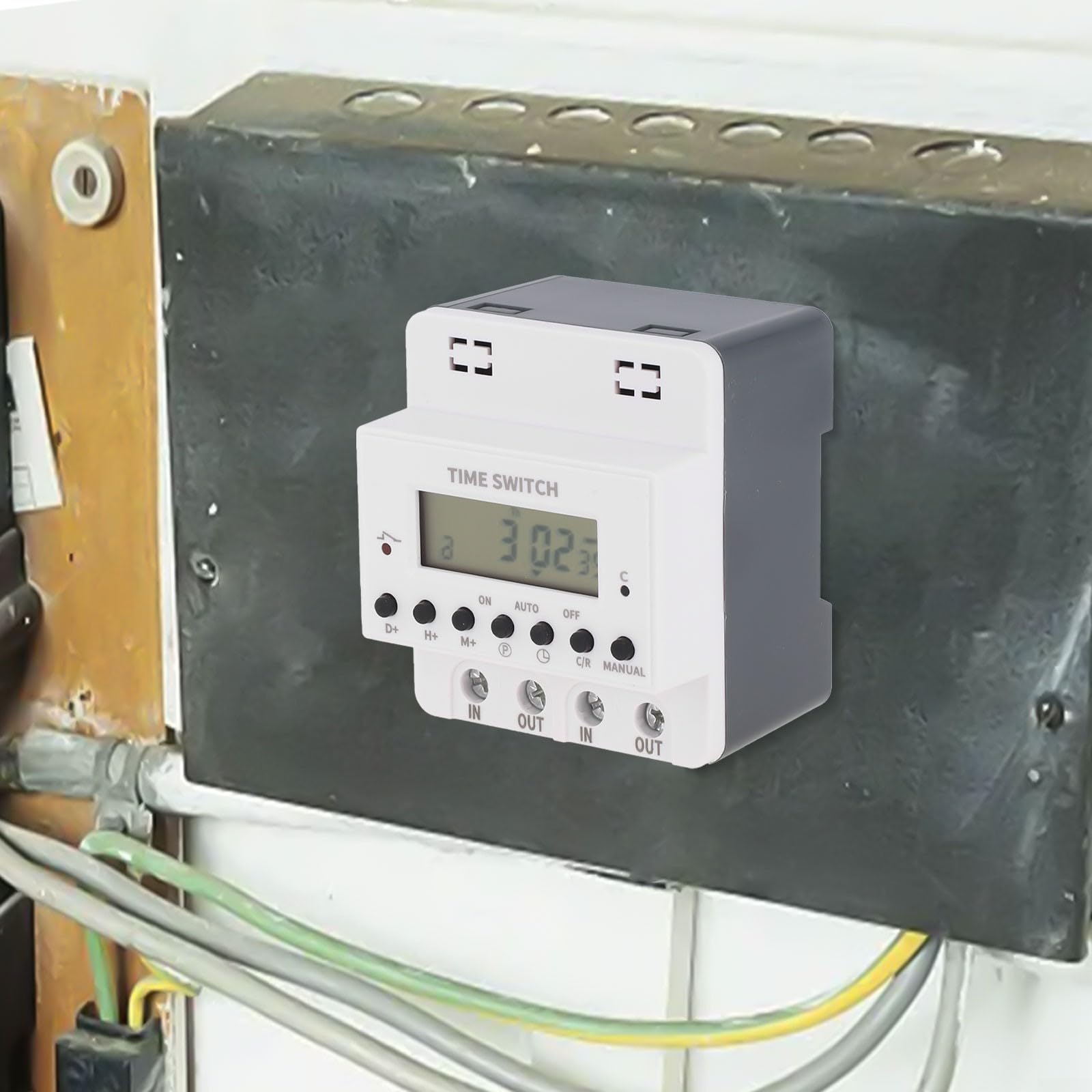 Relé de temporizador inteligente KG316T, temporizador digital, interruptor AC220 V, 60 A-100 A, programable con pantalla LCD para montaje en pared y carril, 28 tiempos de ajuste (100 A)