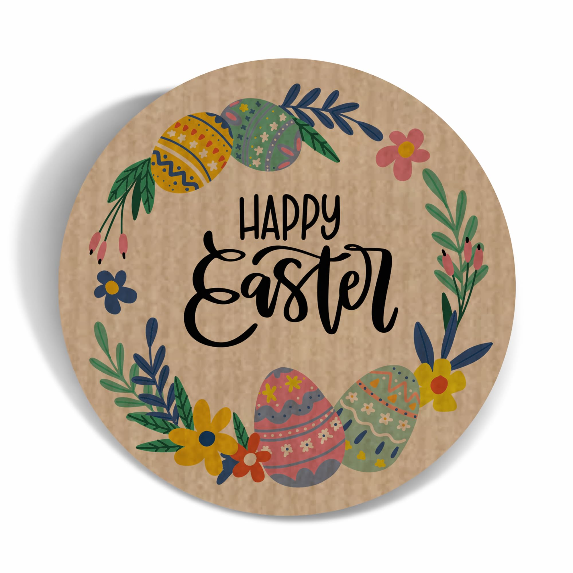 Pack of 450 Kraft Brown Easter Eggs Decor Paper Labels, 37mm Self-adhesive Stickers, Multipack Stationery Craft Decorative Labels