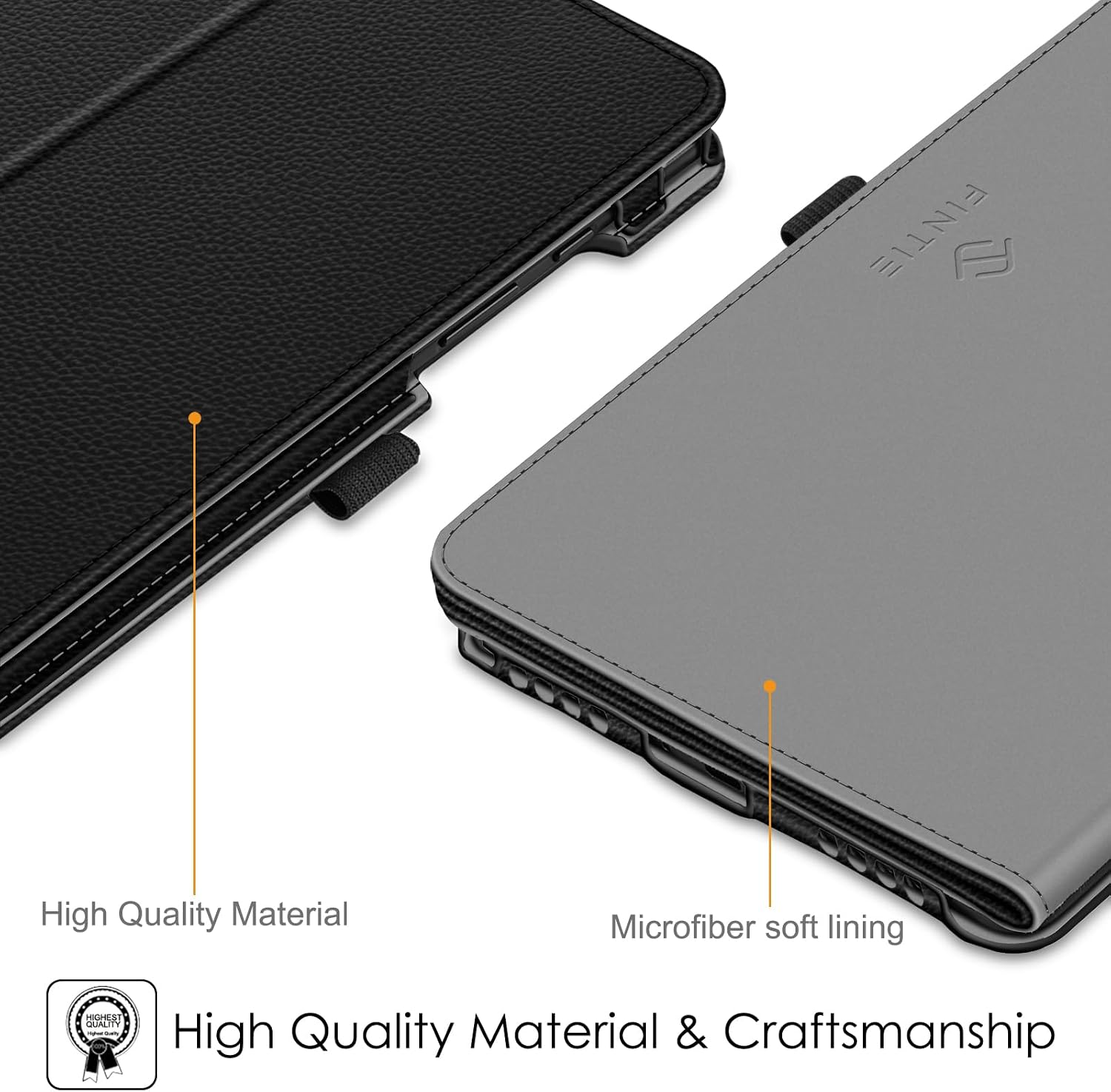 Fintie Case for Samsung Galaxy Tab A 8.0 2019 Without S Pen Model, Black | Corner Protection, Synthetic Leather, Soft Microfiber Lining, Magnetic Stand Closure, Built-In Stylus Holder