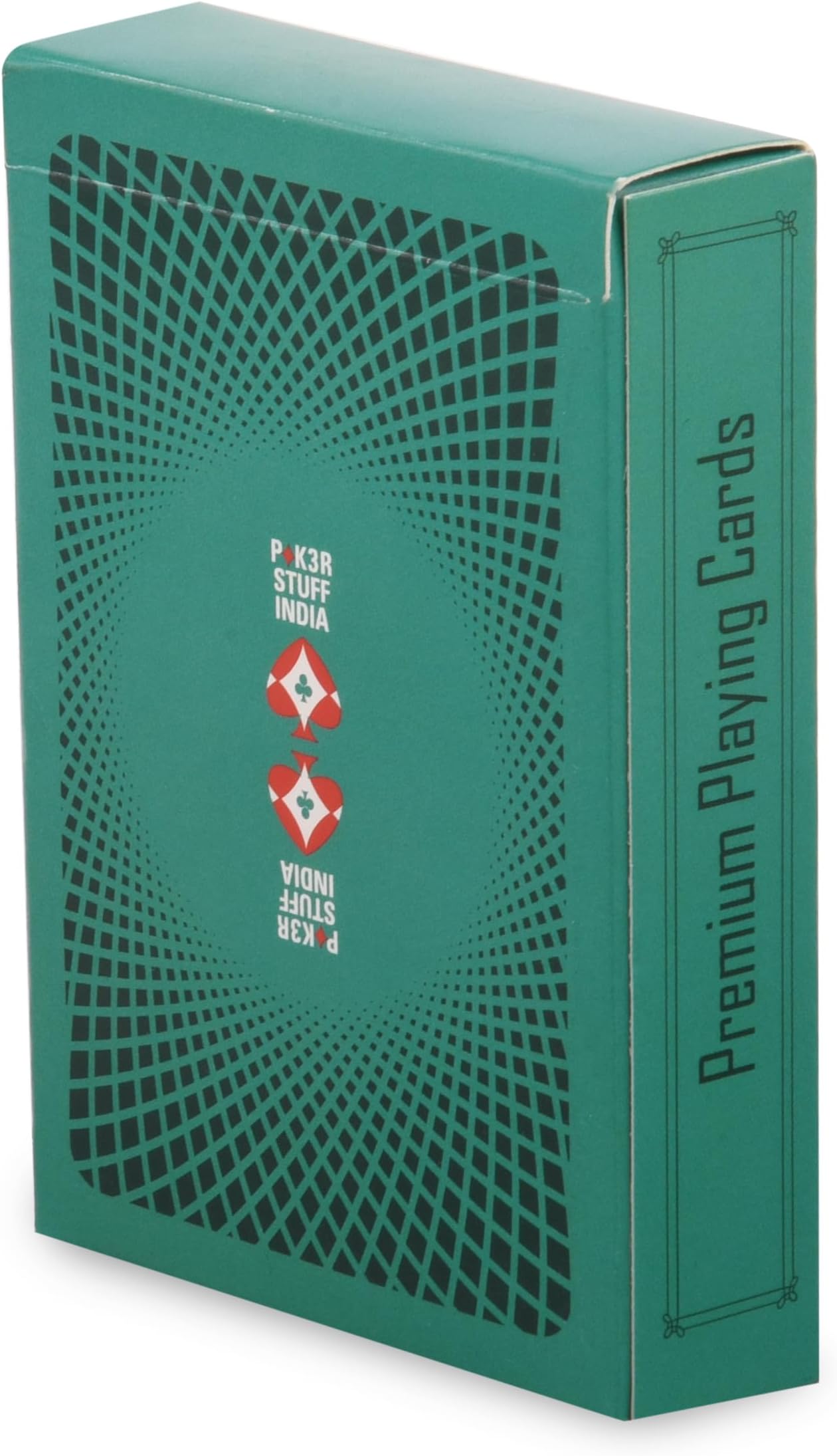 POK3R STUFF INDIA Premium PSI Plastic Poker Playing Cards โ Matte Green | Casino-Grade Waterproof & Durable Deck for Poker, Rummy & Card Games