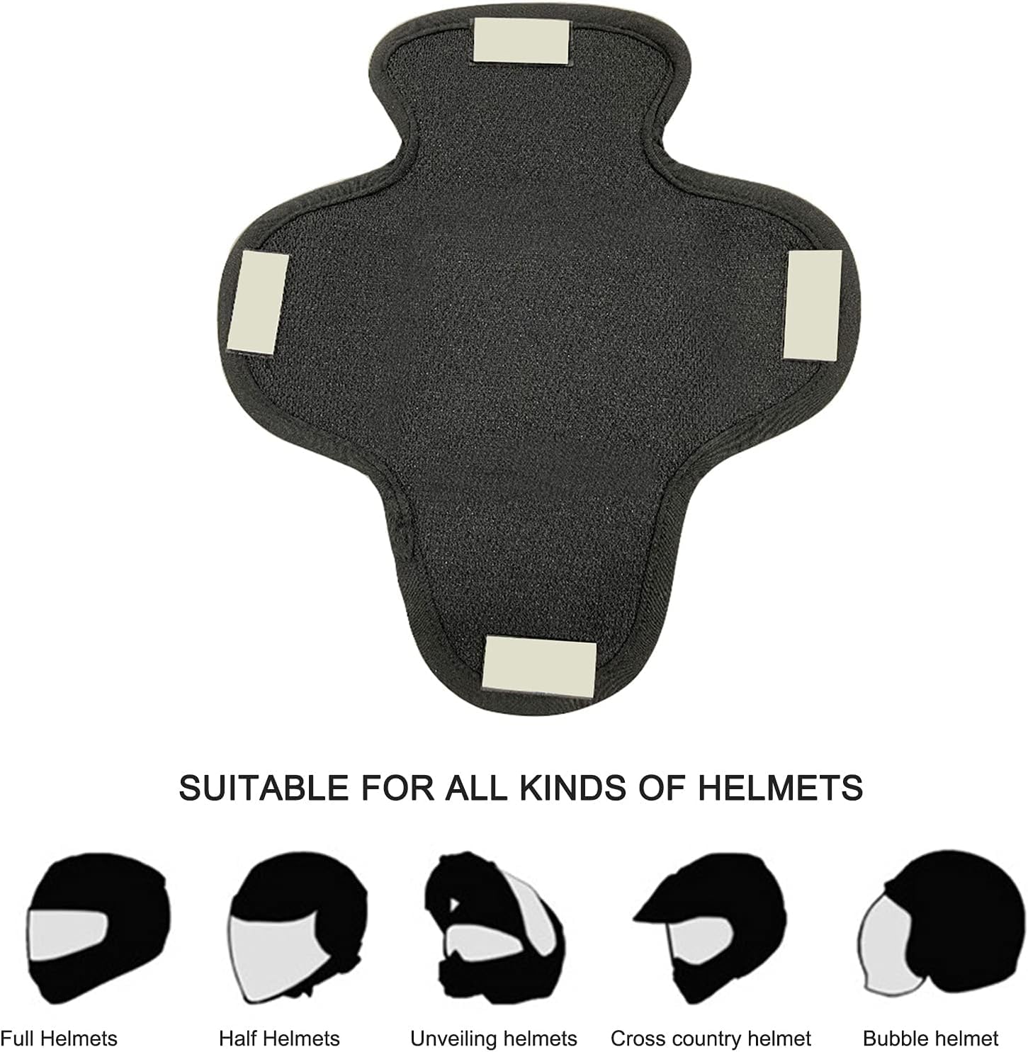 Fodera per casco moto, Fodera per casco traspirante anti-sudore, Assorbe il sudore gocciolante, Imbottitura interna per riutilizzabile e lavabile