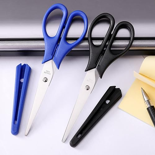 Miniatura 2 de Tijeras multiusos de 6.5 pulgadas, tijeras afiladas de acero inoxidable para oficina, hogar, escuela, estudiantes, hogar, uso general, suministros