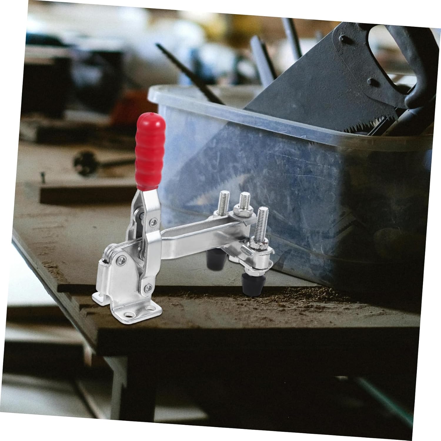 2pcs Vertical Toggle Clamp High Clamping Force Hardware for Woodworking and Welding Tasks Quick Release Mechanism for Efficient Projects