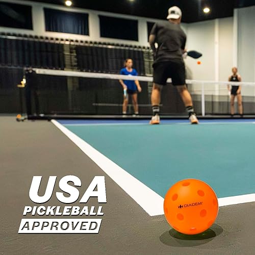 Miniatura 4 de Diadem - Pelotas de pickleball para interiores  Bola de interior aprobada por USAPA, molde de una pieza de 26 agujeros, rebote verdadero y plástico