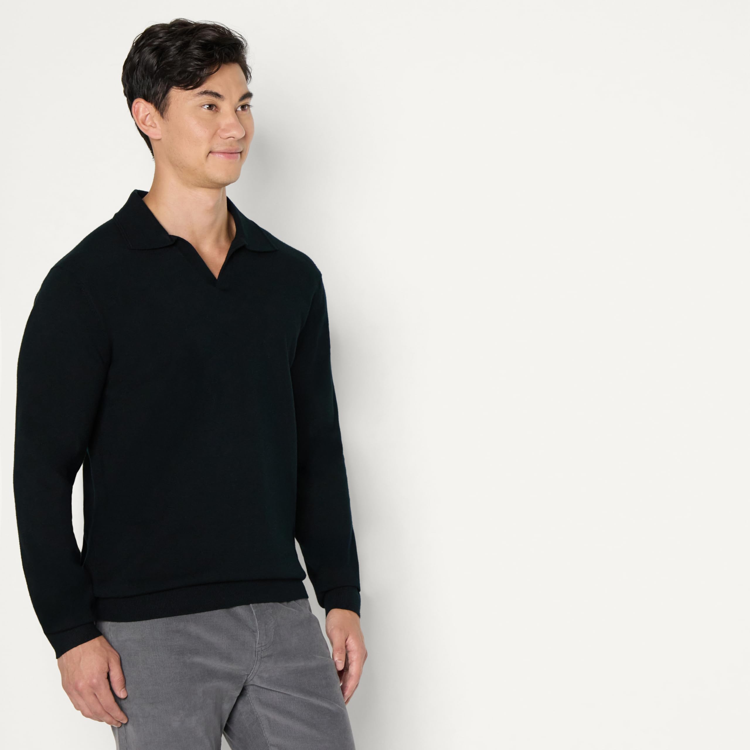 Amazon Essentials Uomo Maglione Polo a Maniche Lunghe, vestibilità Classica