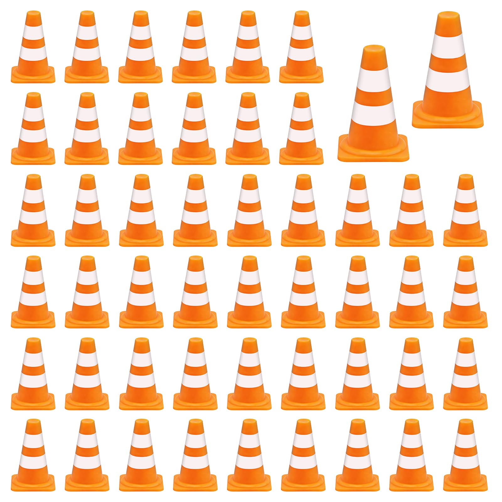 VBVOO Mini Traffic Cones, 50 PCS Plastic Mini Road Cones