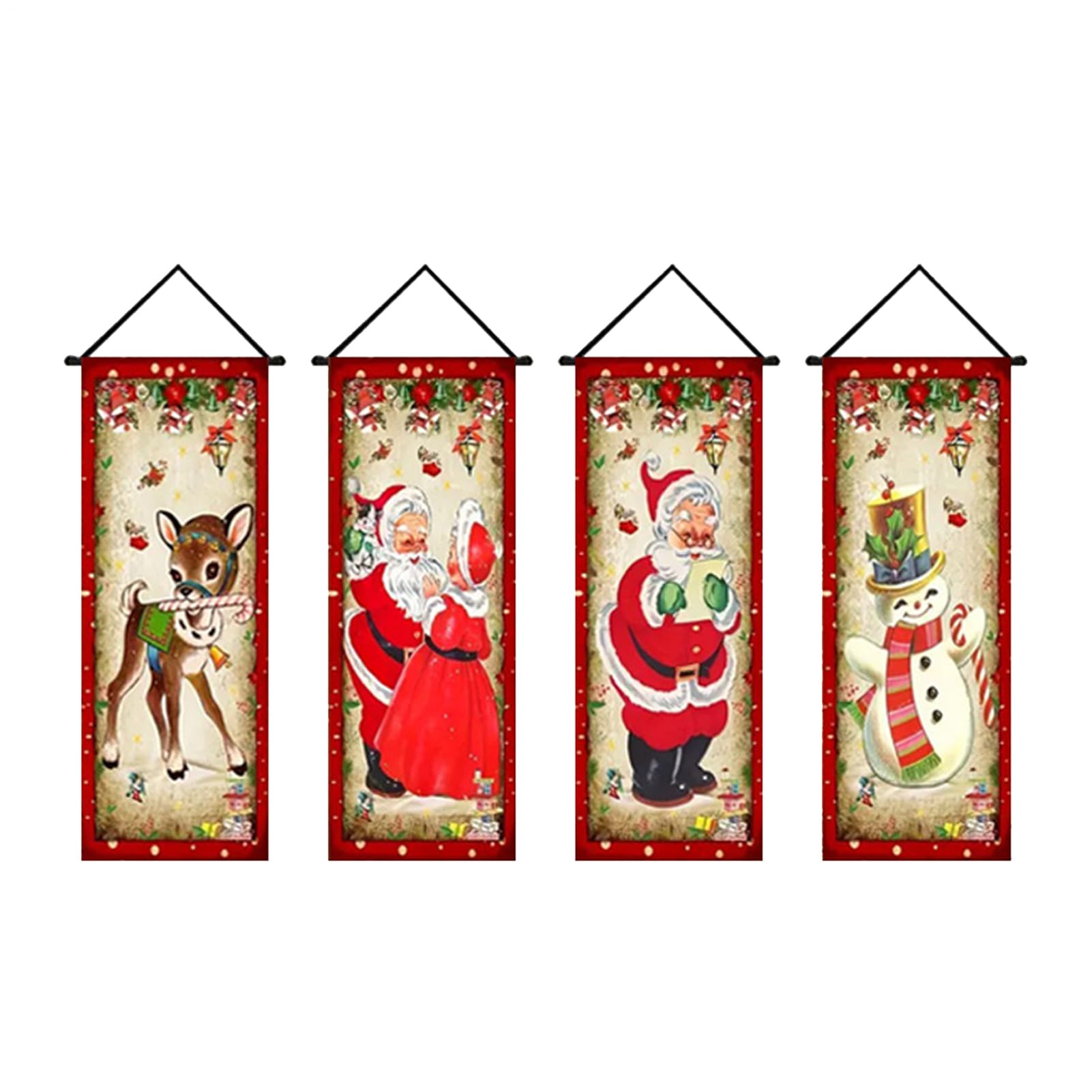 Bannière de Noël petit format pour habiller une fenêtre sans percer