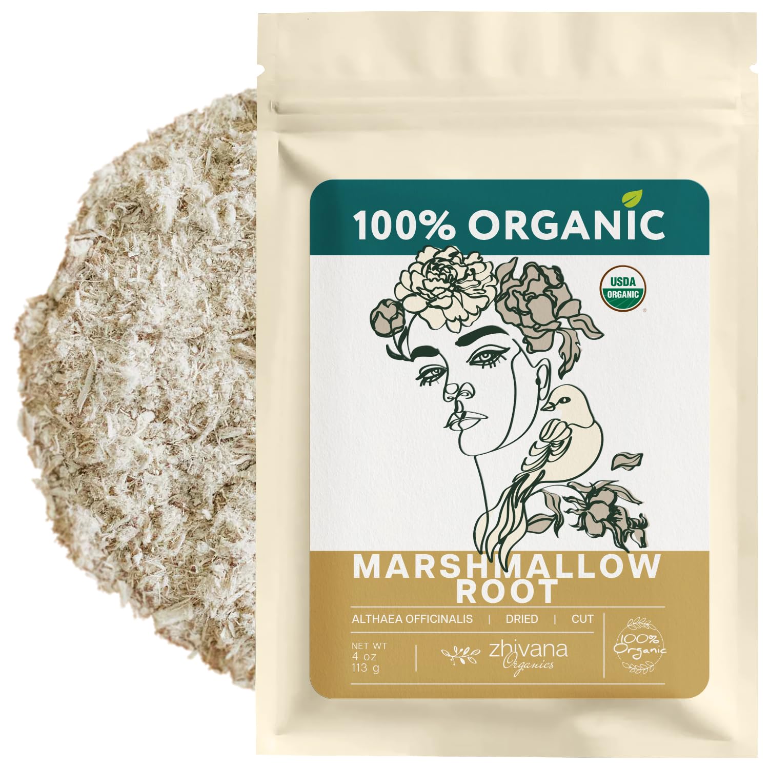 Organic Marshmallow Root Tea (10oz.) - Dried Marshmellow Root Herb (Althaea Officinalis) - Natural Alternative That Helps with Throat Coat, Cough, Gut Lining - Image 10
