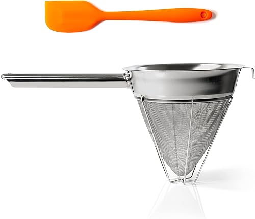 Miniatura 5 de Colador de caldo  chino de malla fina de acero inoxidable para alimentos, separador de cono, colador de cocina para salsa de mermelada de té, 8