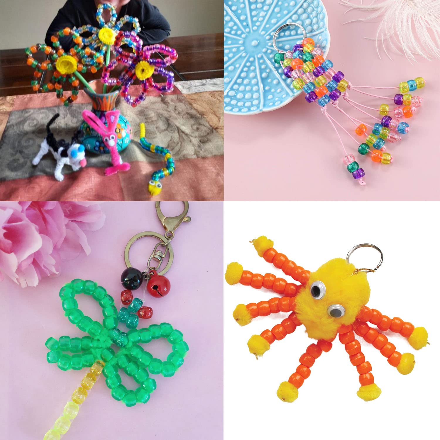 Perline Pony 600 Pezzi | 9mm Colorate | Per Braccialetti E Craft | 8 Colori Macaron - Foto 9