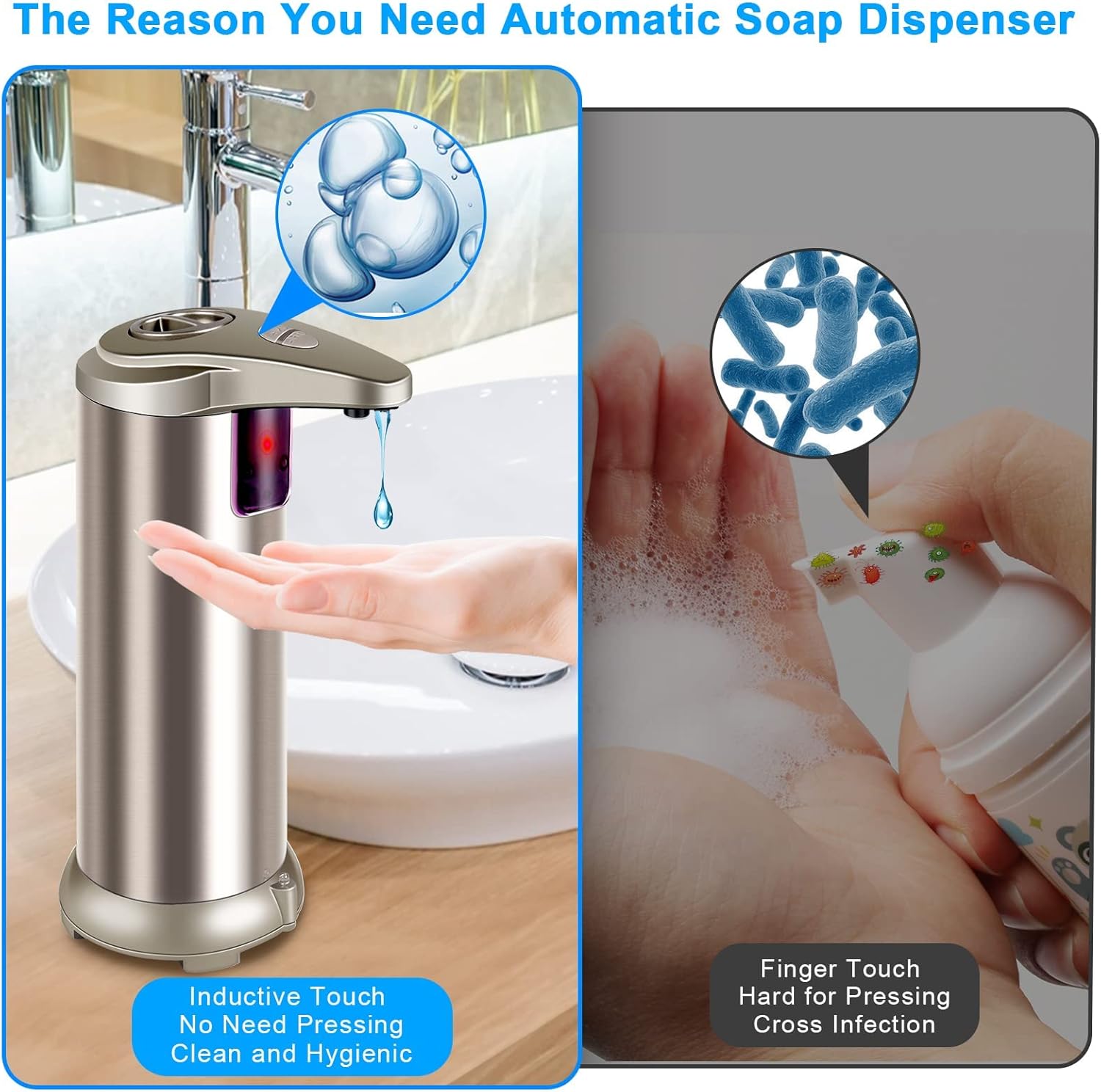 Buy Automatic Soap Dispenser, Stainless Steel Touchless Soap Dispenser