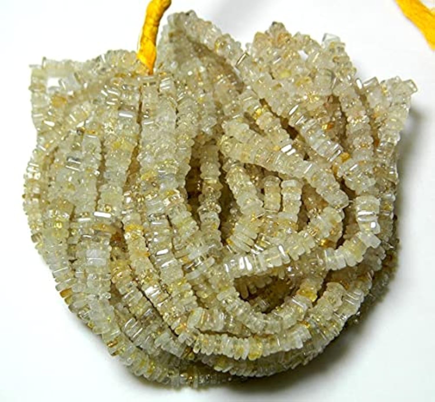 Rutile Quartz Spacer Beads de 4,5mm pour la fabrication de bijoux faits main DIY