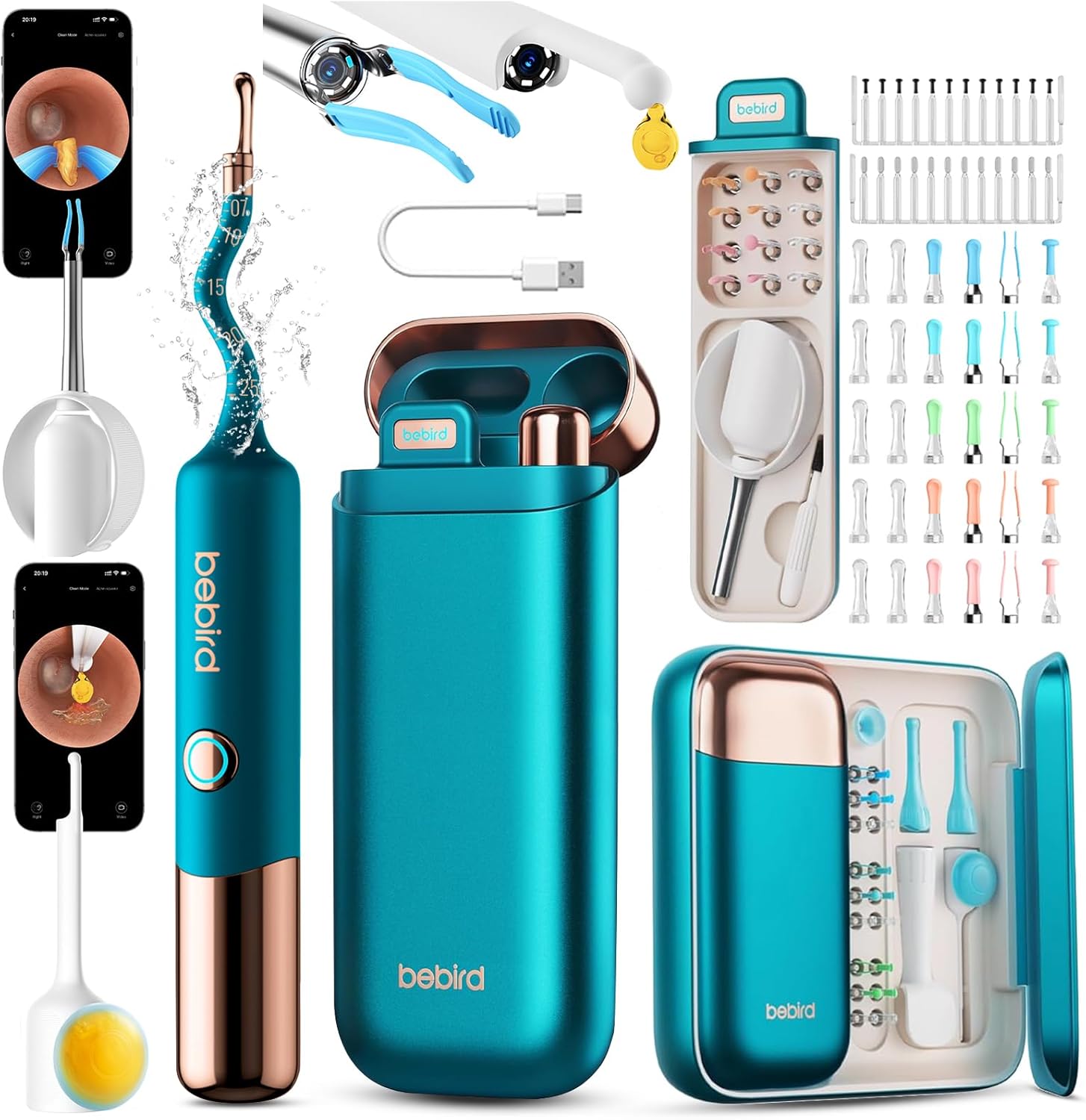 Bebird Earsight Ultra Ear Wax Removal Tool Camera, FSA HSA Eligible Ear Cleaner with 2K HD Camera Otoscope, 90-minute Battery Earwax Remover &Visual Ear Pick Tweezers, Safe Ear Cleaning Kit for Family
