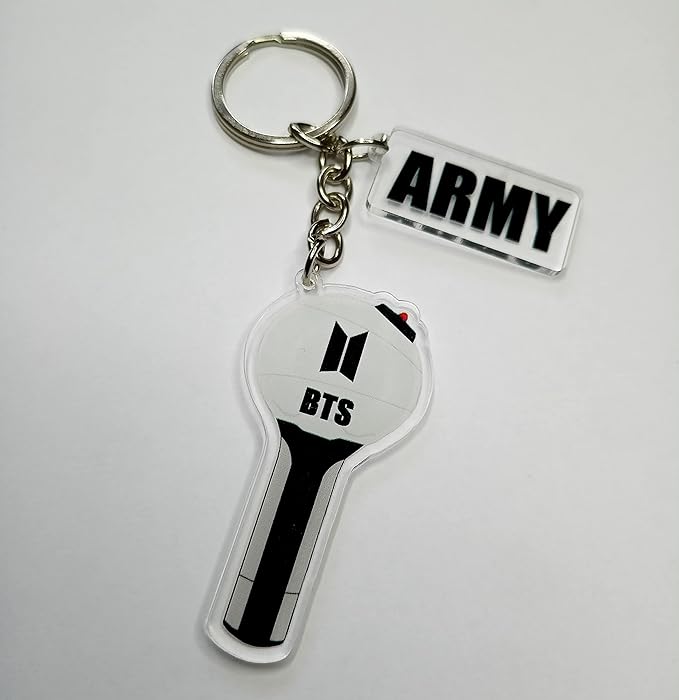 BTS ARMY Bomb Keychain White Amazon.in Bags, Wallets and Luggage