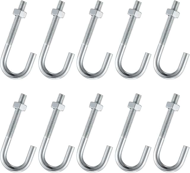 Otoolling 20 Pcs J Bolts with Nuts