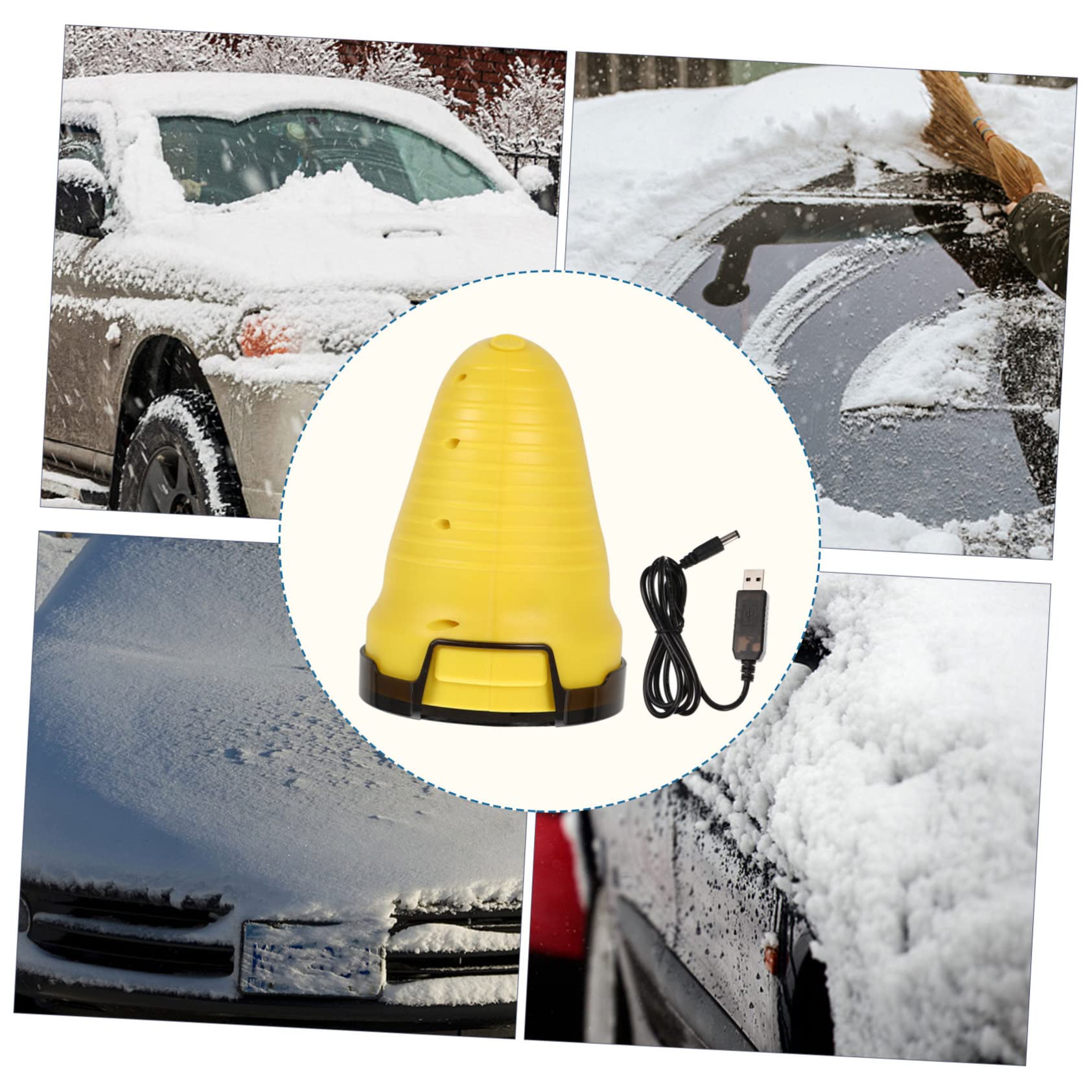 BESPORTBLE Grattoir à Glace Jaune Pelle à Neige pour Voiture pour Pare-Brise en ABS Outil Portable Retrait Rapide Glace Neige