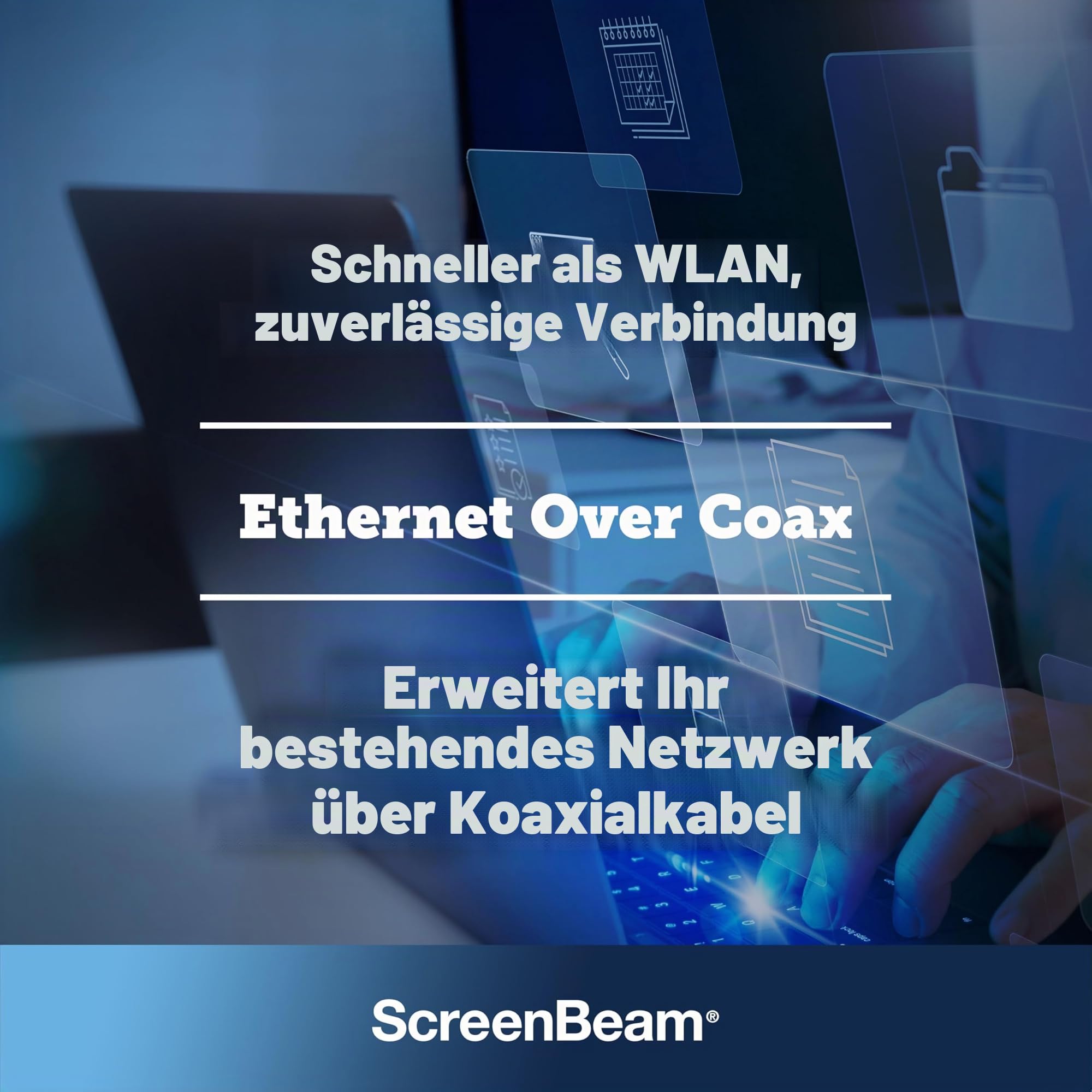 ScreenBeam MoCA 2.5 Netzwerkadapter für Higher Speed Internet, Ethernet Over Coax - Starter Kit (Modell: ECB6250K02)