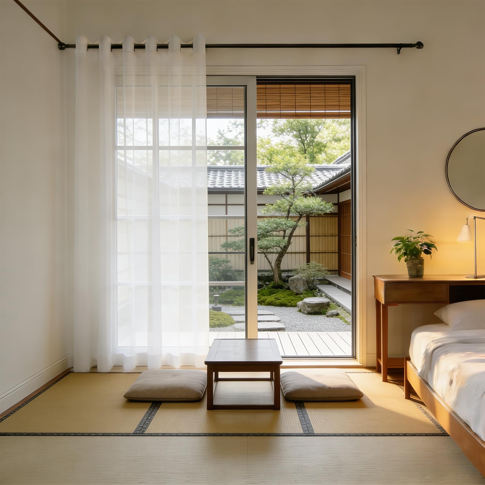 Rideaux Voilages Fenetre pour Chambre Maison Créant une Ambiance Lumineuse