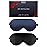 BeeVines 100% Real Mulberry Silk 2 Pack Sleep Mask, Pure Silk Eye Masks with Adjustable Strap for Sleeping, 100% Block Light Eye Sleep Shade Cover, Reduces Puffy Eyes Traveling Gifts(Black & Blue)