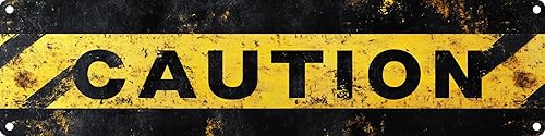 Vintage Tin CAUTION Sign Retro Metal Sign,Suitable for home, street,