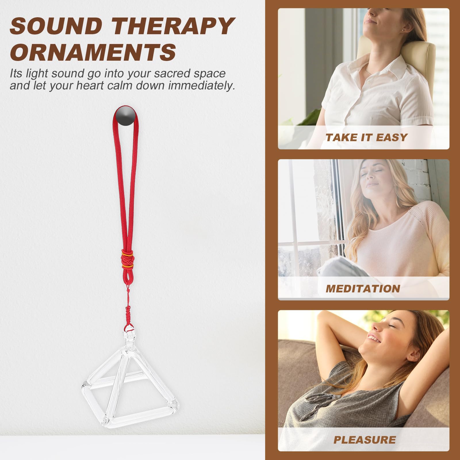 USHOBE Heilwerkzeuge aus Quarzpyramiden 1 Set Pyramidenform für Yoga Zubehör und Klangtherapie Zufälliger Stil