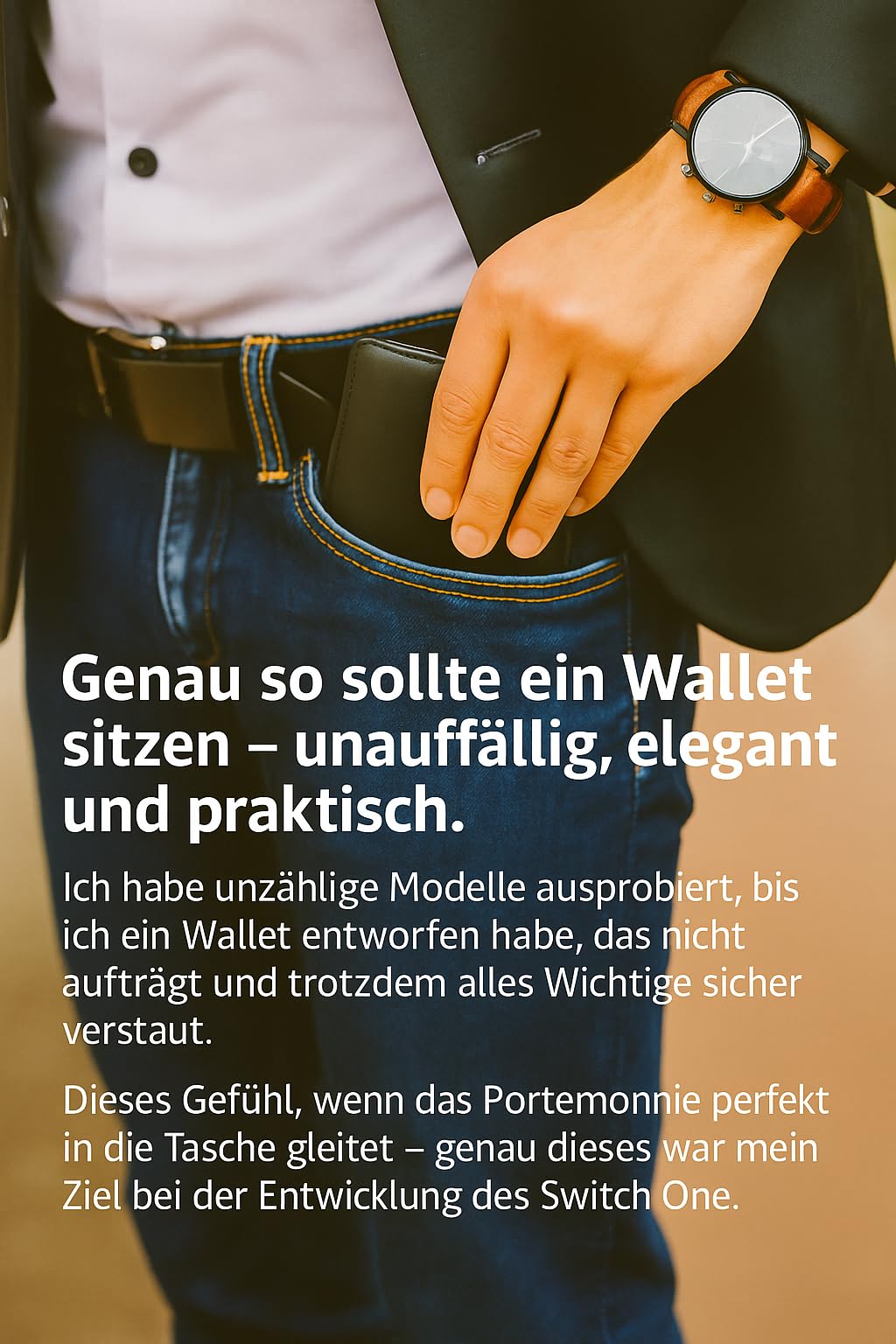 Maverick Switch One Magic Wallet mit Münzfach – Echtleder Geldbörse für Herren & Damen | Karten, Scheine & Münzen in einem | RFID Schutz | Inkl. Geschenkbox