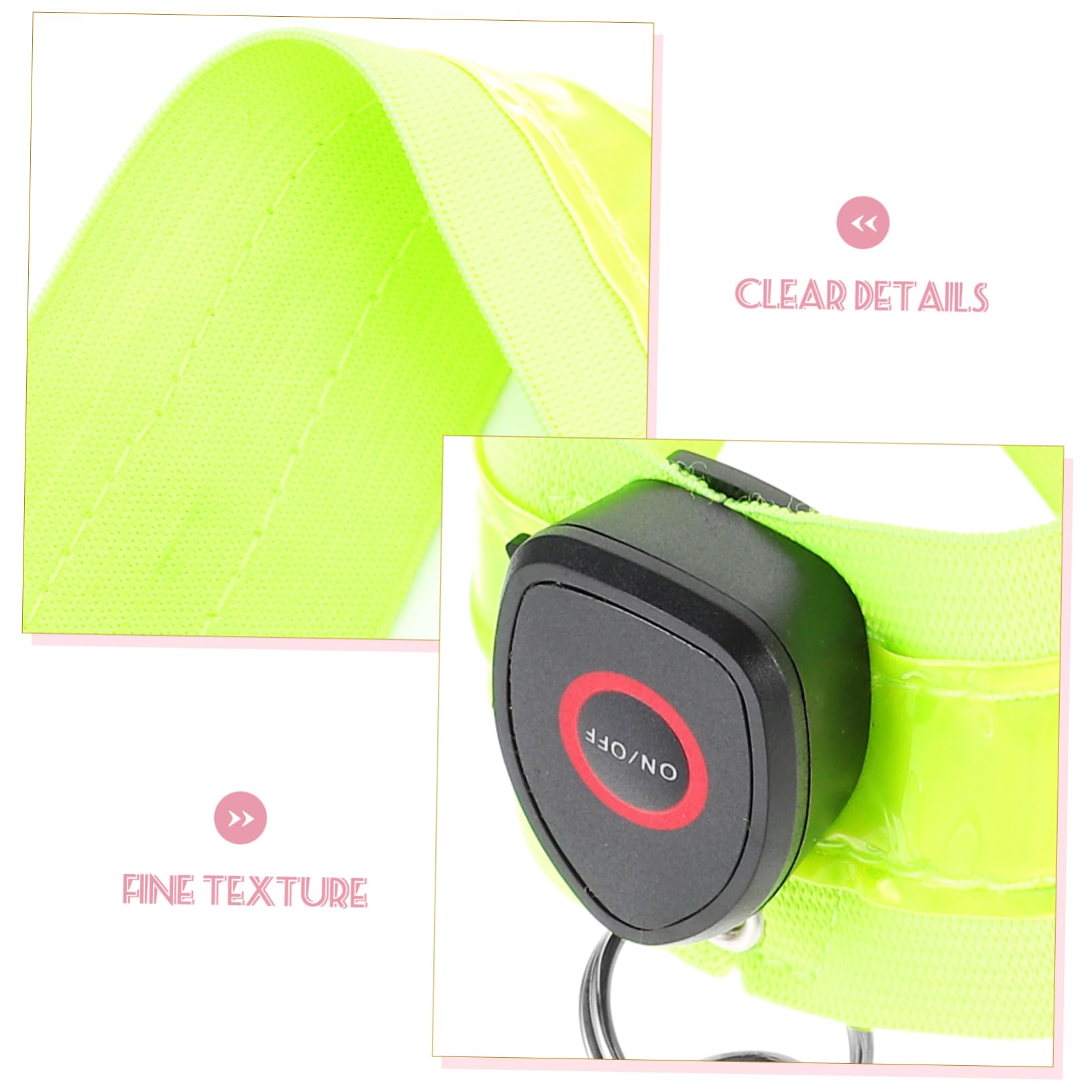ibasenice Bretelles Croisées Lumineuses Ceinture LED Lumières LED Brassard De Course à Pied Ceinture D'épaule Bande LED Lumière LED Bandoulière Brillante Vert Nylon