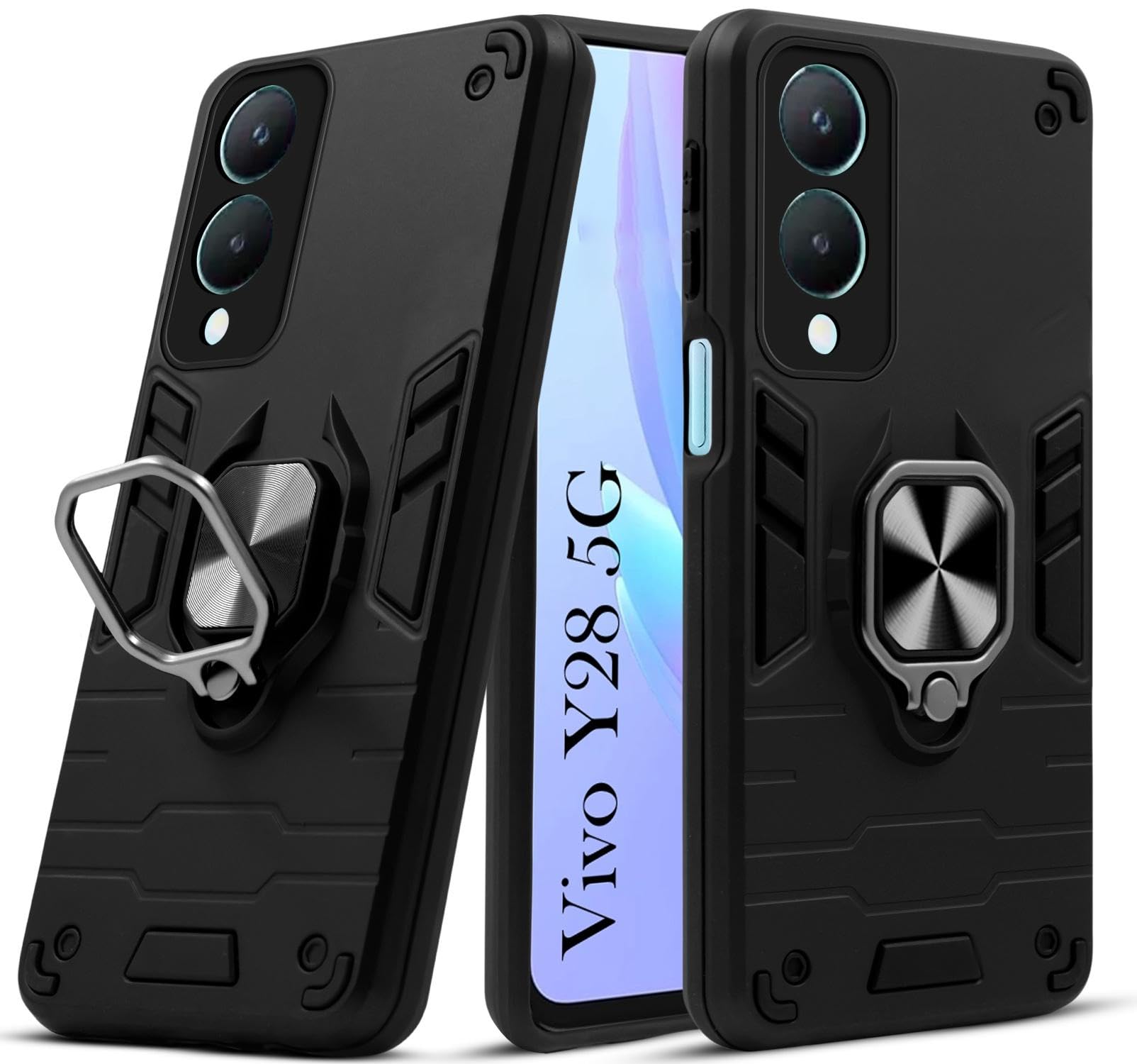 Jkobi Back Cover Case for VIVO Y28 5G (Shockproof Polycarbonate Dual Layer Hybrid Armor | Robust Black) (B0CTJV31SP) Amazon Price History, Amazon Price Tracker