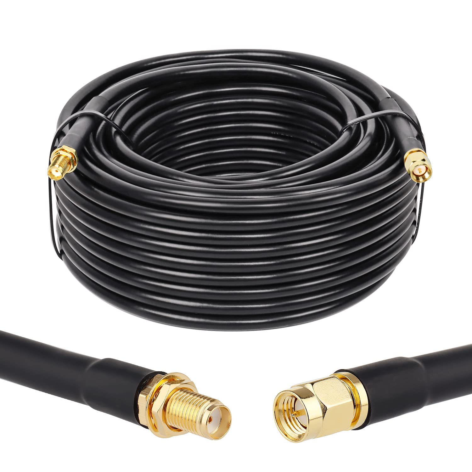 XRDS 75 FT SMA Extension Cable with SMA Male to Female Connector, 50 Ohm Low Loss Coax Coaxial Cable