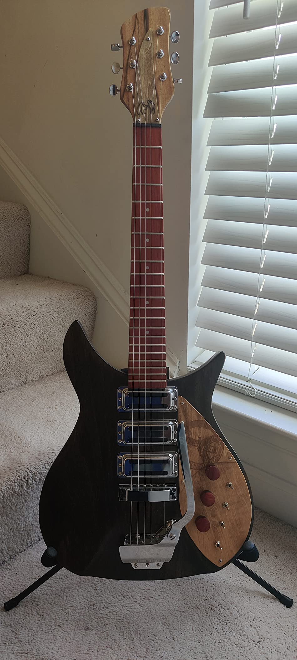 30/mo Finance Censtar Handmade DIY 325 Electric Guitar Kit,Solid electric guitar with free