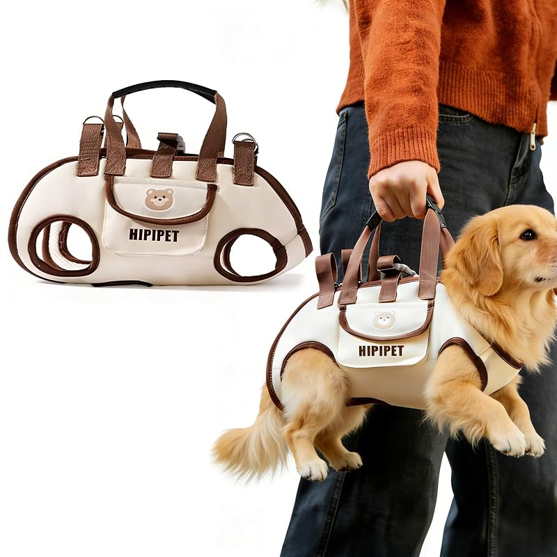 Peitoral Sling para Cães Pequenos e Gatos HPZIHYNAP com Alça Ajustável e Bolso Branco