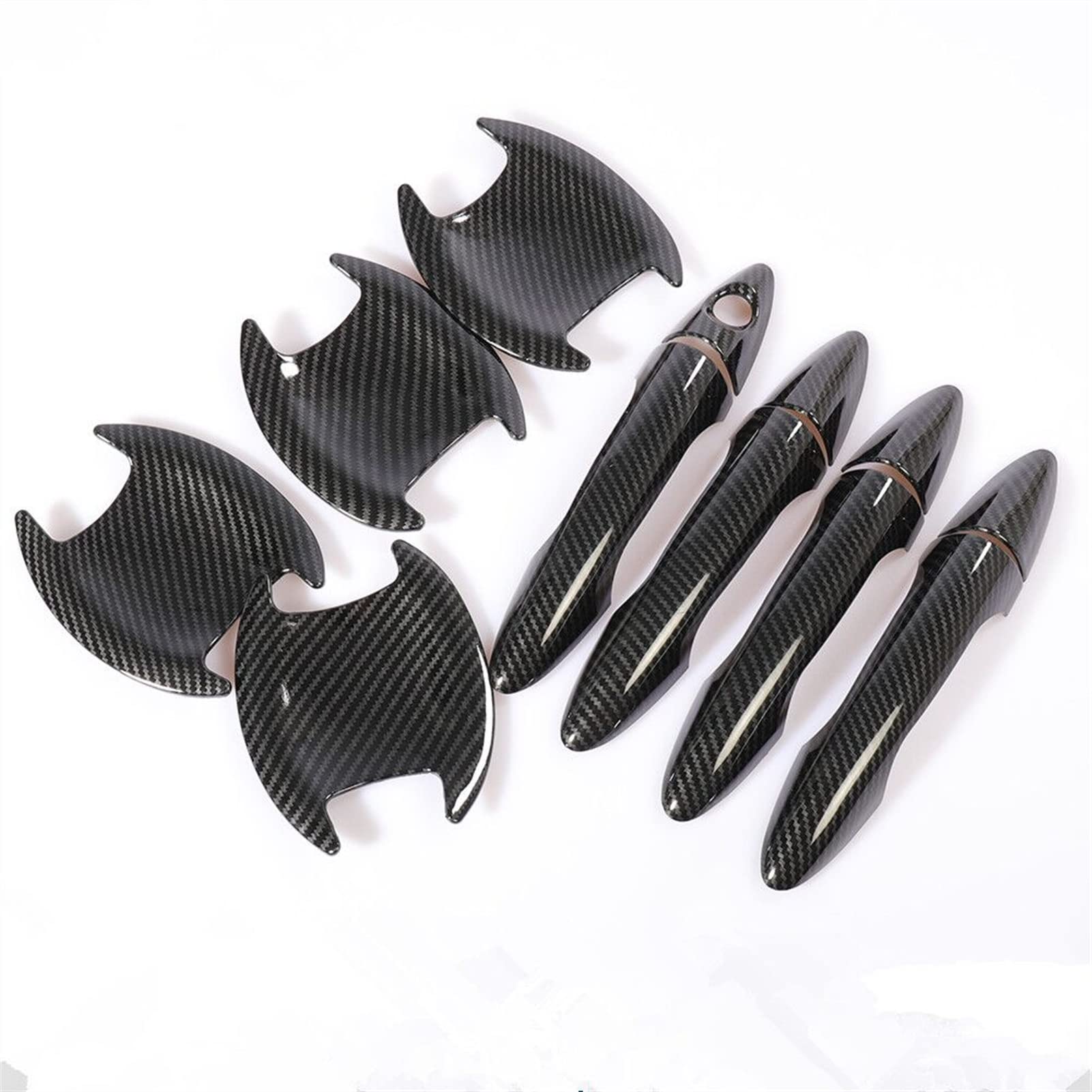 Qwqthgs 3 Car Exterior Door Handle Cap For Hyundai Solaris Verna Ix25 Accent Grand Avega 2010-2015 Carbon Fiber Car Door Handle Cover Trim Sticker Styling Accessories(3)