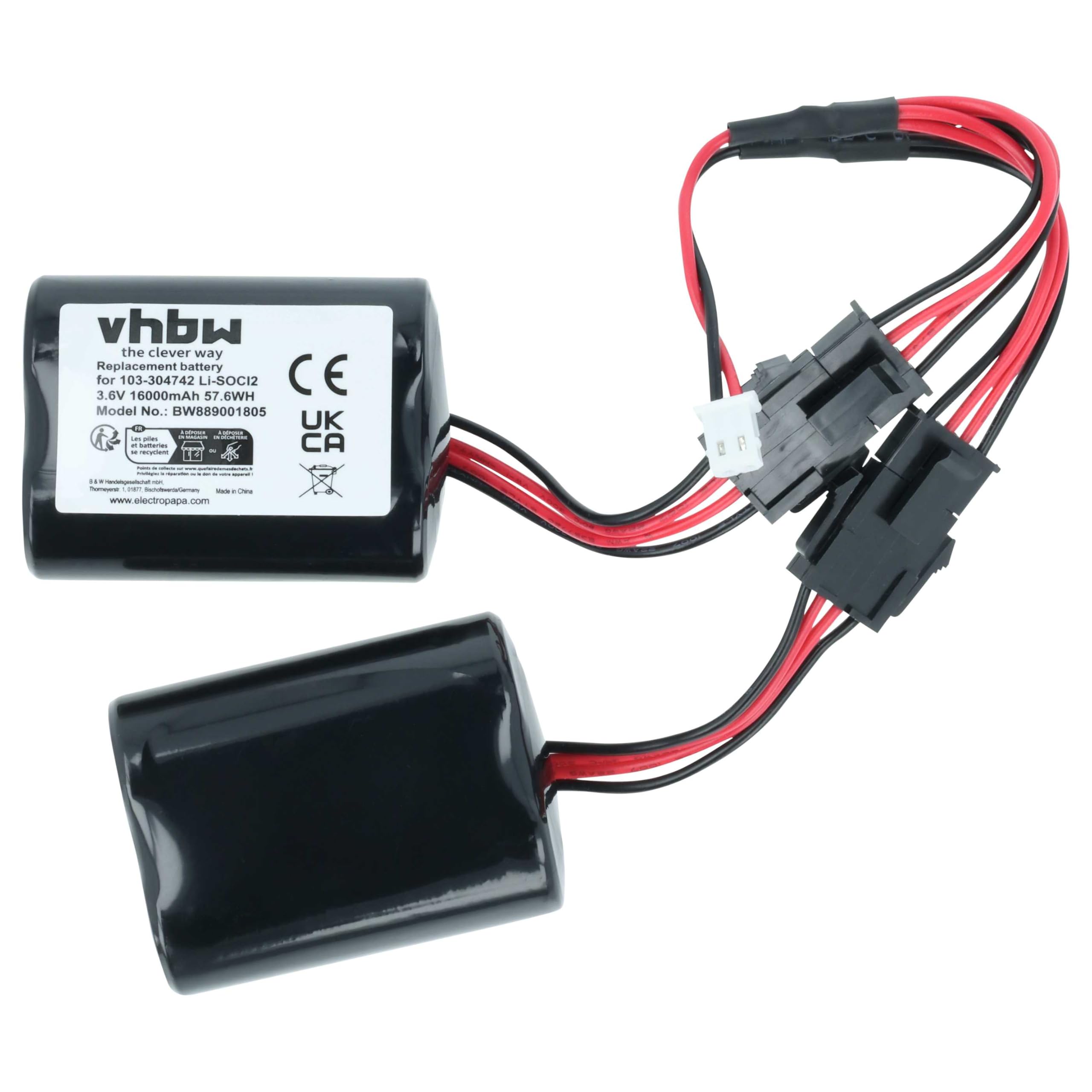 vhbw 2x batteria sostituisce PowerMAX Bell-Box per sistema d'allarme, serena esterna wireless (16000mAh, 3,6V, Li-SOCl2)