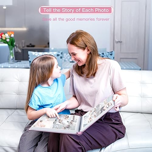 Vista 107 de popotop Álbum de fotos de 4 x 6 – 100 fotos libros con 100 bolsillos verticales, álbumes de cubierta de lino para familia, boda, aniversario, fotos