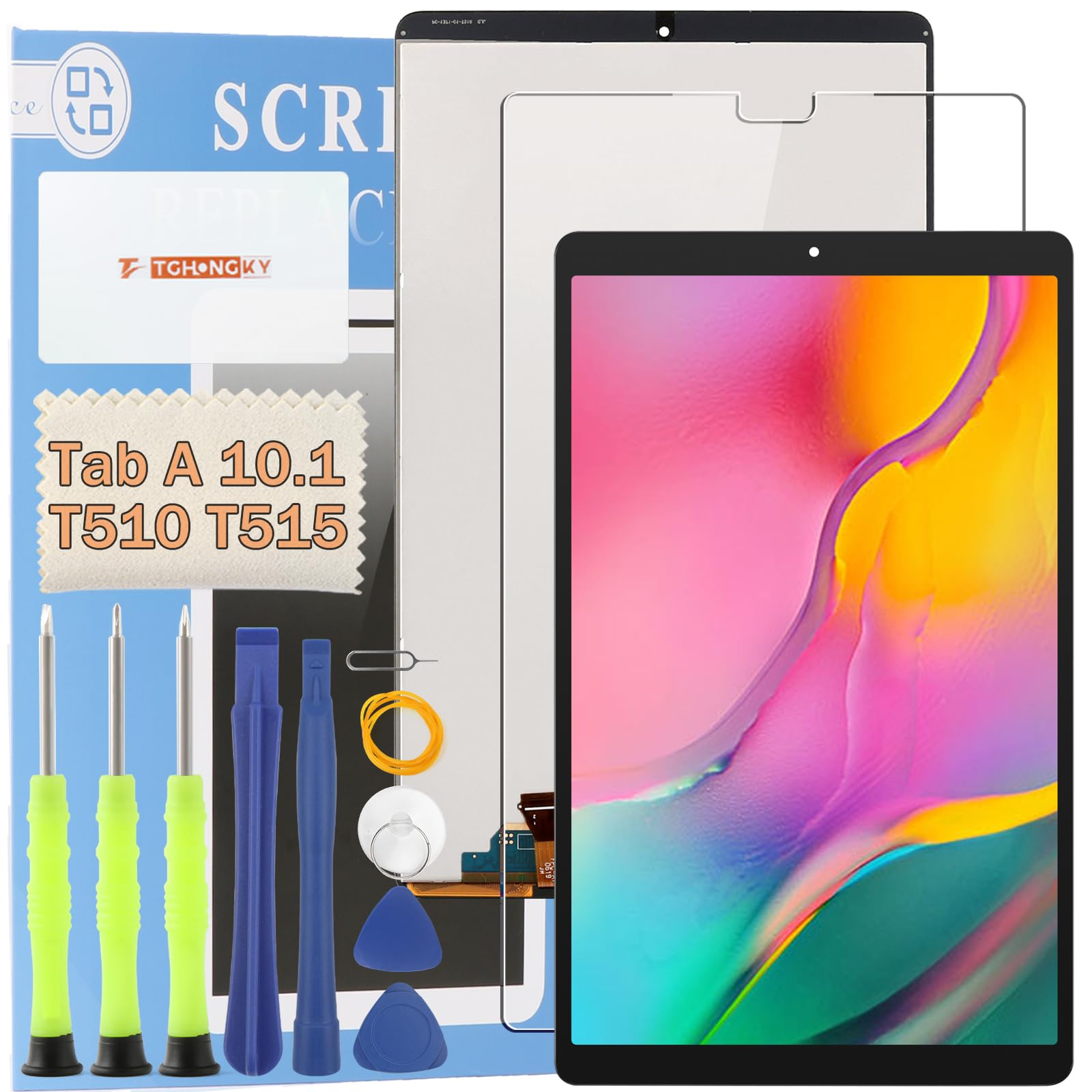 Tavoletta Schermo per Samsung Galaxy Tab A 10.1 2019 T510 T515 Display Digitalizzatore Touch Screen LCD per Samsung Galaxy Tab A 10.1 2019 Schermo LCD Display + Kit di Riparazione