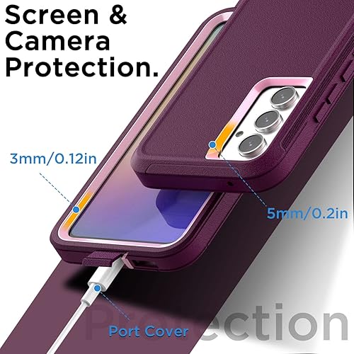 Miniatura 6 de AICase Funda para teléfono Samsung Galaxy A54 5G, resistente y resistente, a prueba de golpes, para Samsung Galaxy A54 5G, color morado nocturno